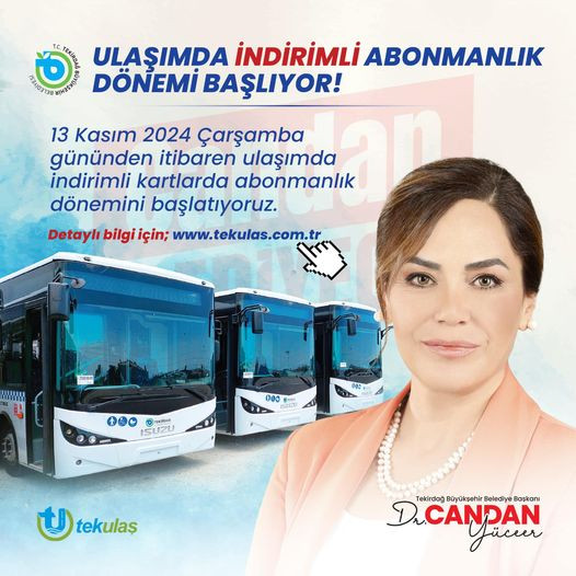 ULAŞIMDA İNDİRİMLİ ABONMALIK DÖNEMİ BAŞLIYOR